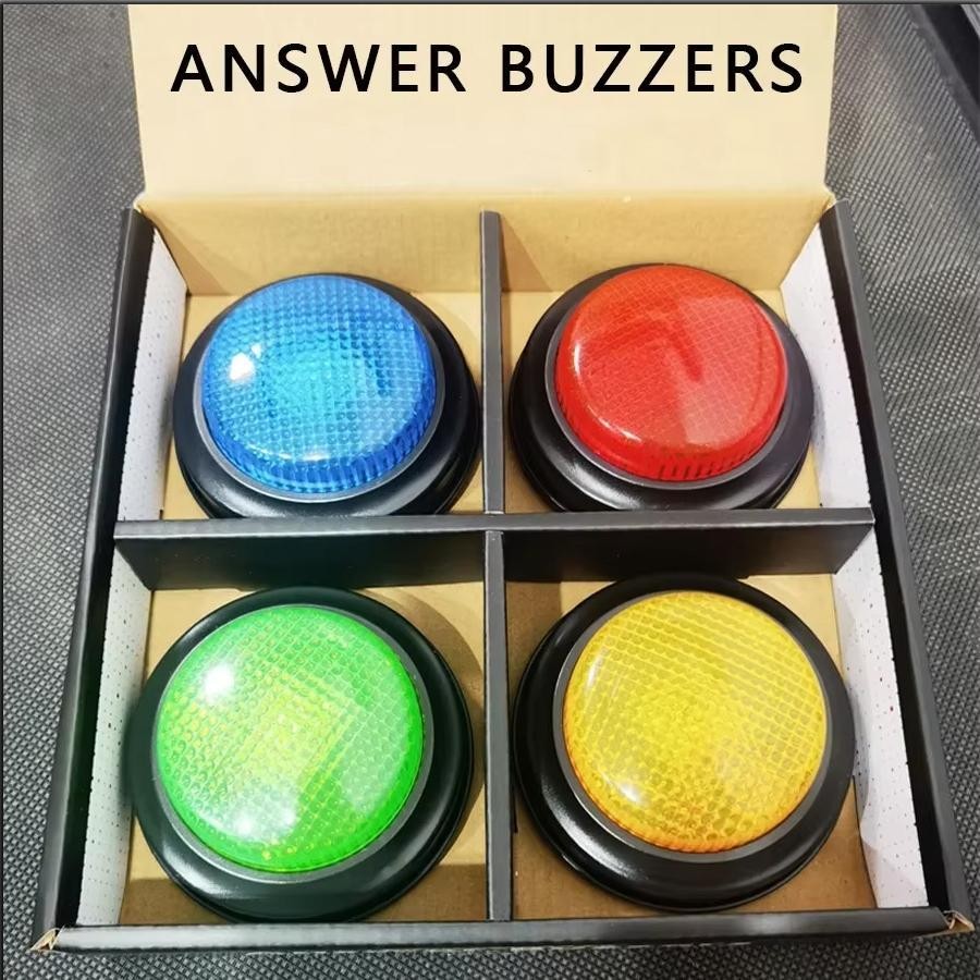 ปุ่ม Buzzer เกมแบบโต้ตอบสําหรับครอบครัว Quiz Light Buzzer ปุ่มปุ่มจับเวลาเรืองแสง Buzzer condekph