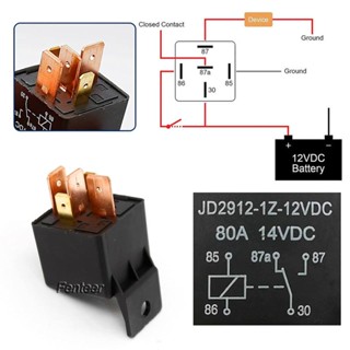 [Fenteer] ซ็อกเก็ตรีเลย์ DC ติดตั้งง่าย 12V 5 Pin อุปกรณ์เสริม แบบเปลี่ยน สําหรับรถยนต์ 2 ชิ้น