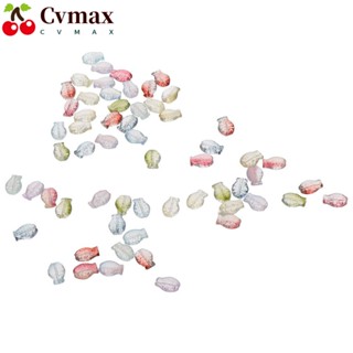 Cvmax ลูกปัดแก้วคริสตัล 90 ชิ้น ปลาหลากสี 90 ชิ้น พวงกุญแจ 14x10 มม.