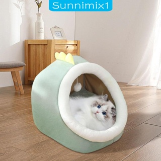 [Sunnimix1] เต็นท์บ้าน ที่นอน พร้อมกระท่อม กันลื่น สําหรับสัตว์เลี้ยง สุนัข แมว