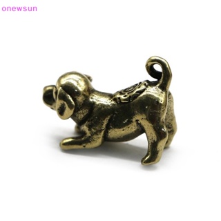 Onew Dog ฟิกเกอร์โลหะ รูปสัตว์ 3D ขนาดเล็ก สไตล์เรโทร สําหรับตกแต่งบ้าน ออฟฟิศ