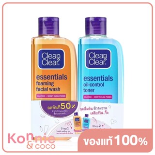 Clean &amp; Clear Special Pack Foaming Facial 100ml + Oil Toner 100ml เซทคุมมัน ดูแลผิว.