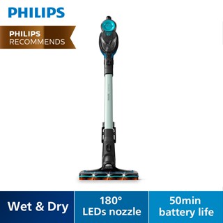 Philips Stick Vacuum Cleaner เครื่องดูดฝุ่นไร้สาย ดูดพร้อมถู FC6728/01