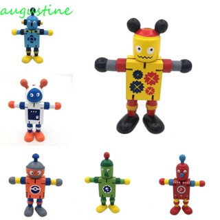 Augustine โมเดลหุ่นยนต์ไม้วอลนัท ของเล่นสําหรับเด็ก พ่อแม่ และลูก DIY