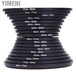 Yimeni 18 Piece Filter Ring Adapter  Accurate Size  Fine Workmanship Perfect Fit Multiple Purposes All Metal for