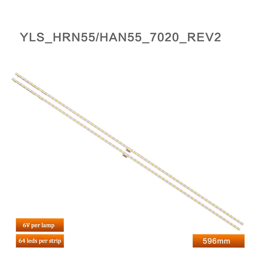 2 ชิ้น/เซ็ตสําหรับ led backlight strip สําหรับ Sony KD-55X8500C TV light bar YLS_HRN55_7020_REV2 แผ่