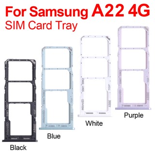 ถาดซิมการ์ดคู่ ของแท้ แบบเปลี่ยน สําหรับสมาร์ทโฟน Samsung Galaxy A22 4G A225 A225F