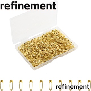 Refinement หมุดโลหะ สีทอง ขนาดเล็ก 19 มม. สําหรับเย็บผ้า เครื่องประดับ 500 ชิ้น