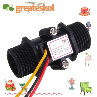 Greateskol เครื่องวัดการไหลของน้ํา G1/2 DN15 1-30 ลิตร ต่อนาที แบบพกพา พลาสติก สีดํา