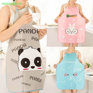 Monnygo ผ้ากันเปื้อน กันน้ํา ลายการ์ตูนน่ารัก สําหรับร้านอาหาร ห้องครัว