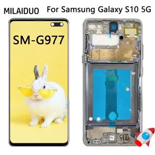 Amoled หน้าจอแสดงผล LCD G977U พร้อมกรอบ สําหรับ Samsung Galaxy S10 5G G977U SM-G977B