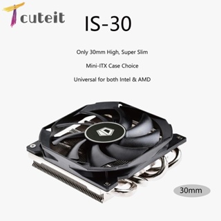 Tcuteit พัดลมระบายความร้อน CPU 4 ท่อ บางพิเศษ 12V DC