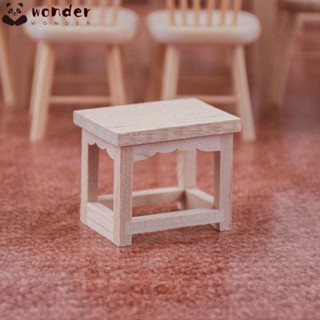 Wonder เก้าอี้เฟอร์นิเจอร์จิ๋ว 4.1*2.1*3 ซม. DIY สําหรับตกแต่งบ้านตุ๊กตา 2 ชิ้น