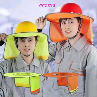 Aroma หมวกกันน็อค คอสะท้อนแสง แถบสะท้อนแสง ตาข่ายสะท้อนแสง พร้อมพนังคอ กลวง ผู้ชาย หมวกกันแดด หมวกตกปลา