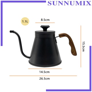 [Sunnimix] กาต้มน้ําชา กาแฟ ด้ามจับไม้ น้ําหนักเบา กันรอยขีดข่วน 1000 มล. สําหรับปิกนิก บ้าน