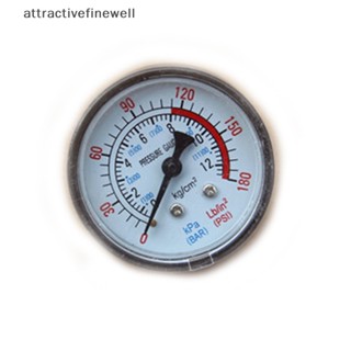 [attractivefinewell] เครื่องวัดความดันไฮดรอลิค คอมเพรสเซอร์อากาศ 0-180PSI 0-12Bar TIV