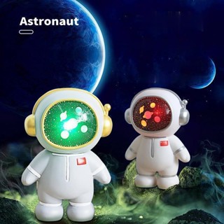 astronaut การ์ตูน ส่องแสง กระปุกออมสิน แสงกลางคืน โคมไฟตั้งโต๊ะป้องกันดวงตาในห้องนอน เครื่องประดับของขวัญ