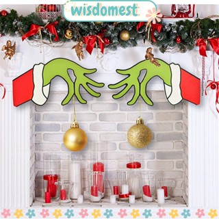 Wisdomest สติกเกอร์ติดผนัง รูปเตาผิง ขโมยคริสต์มาส สําหรับตกแต่งบ้าน