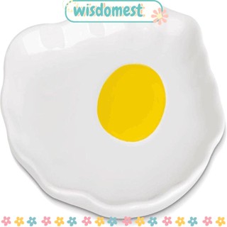 Wisdomest ถาดเซรามิค ใส่ช้อนไข่ดาวน้ํา 4.92 นิ้ว สําหรับห้องครัว