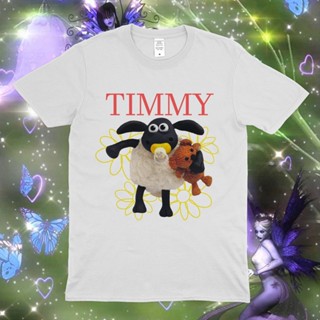 [S-5XL]ผ้าฝ้าย 100% Timmy SHAUN THE SHEEP เสื้อยืด