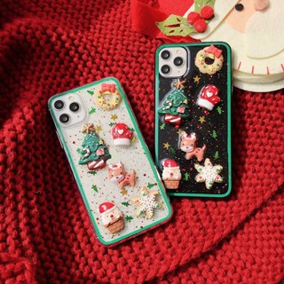 สามมิติ Hello Kitty กรณีโทรศัพท์การ์ตูนคริสต์มาส เคสโทรศัพท์น่ารัก compatible for เคสไอโฟน11 เคสไอโฟน 13 เคสไอโฟน 12 เคสไอโฟน 14 promax เคสไอโฟน XR เคสไอโฟน13promax เคสไอโฟน 14