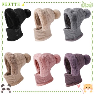 Nextth หมวกไหมพรมถัก ป้องกันใบหน้า เหมาะกับเล่นสกี สําหรับผู้หญิง