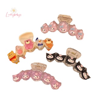 Luckybabys&gt; กิ๊บติดผมหางม้า ลายการ์ตูนฉลามน่ารัก ของขวัญสําหรับผู้หญิง