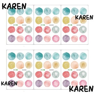 Karen สติกเกอร์ติดผนัง ลายจุด สีรุ้ง ลอกออกได้ สําหรับห้องเรียน ของขวัญ 72 ชิ้น