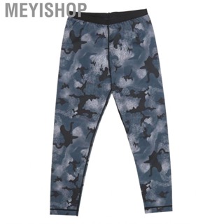 Meyishop Men Sauna Shorts High Waist Leggings Blue Elastic  for Male Cycling