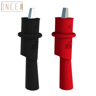 【ONCEMOREAGAIN】Reliable Multimeter Crocodile Clips with Insulation for Electrical Testing