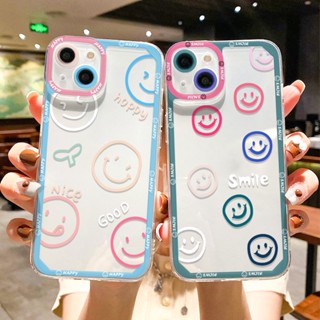 สีหน้ายิ้มแย้ม เเคสโทรศัพท์ TPU Compatible for iPhone 11 14 13 12 15 Pro Max 7 8 14 Plus XR XS Max SE 2020