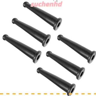 Suchenhd ปลอกยางป้องกันสายไฟ สีดํา อุปกรณ์บรรเทาความเครียด 6 แพ็ค