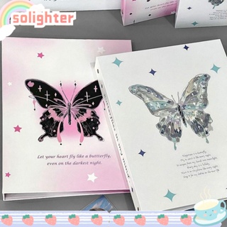 Solighter อัลบั้มรูปภาพ ลายผีเสื้อ ไอดอล สไตล์เกาหลี ขนาด A4 A5 Diy