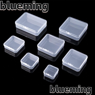 Blueming2 กล่องพลาสติกใส ทรงสี่เหลี่ยม ขนาดเล็ก ทนทาน สําหรับใส่เครื่องประดับ ลูกปัด