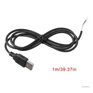 Lucky สายเคเบิลชาร์จพาวเวอร์ซัพพลาย 5V USB 2 0 แจ็คตัวผู้ 2 Pin 2 สําหรับ DC 5V USB 1 เมตร DIY