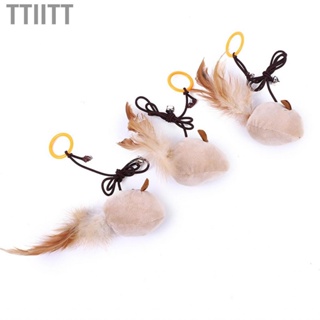 Ttiitt Feather Toy Interactive Funny with Bell for Indoor and Outdoor Activities