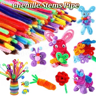 แท่งทําความสะอาดท่อ Chenille Stems หลากสี 30 ซม. 100 ชิ้น สําหรับงานฝีมือ DIY