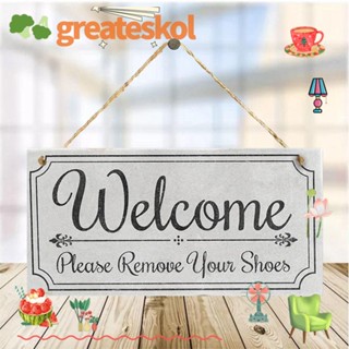 Greateskol ป้ายไม้ Welcome ทนทาน สําหรับแขวนประตูโรงแรม