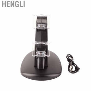 Hengli Gamepad  Station  Indicator Design Deep Slots Black Gold Plated Contacts Portable Dual Controller Charging Stand Drop Proof for Outdoor