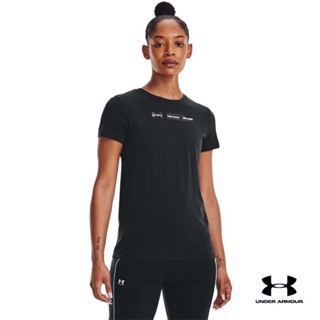 Under Armour UA Womens Tonal Multi Font Short Sleeve อันเดอร์ อาร์เมอร์ เสื้อออกกำลังกายสำหรับผู้หญิง