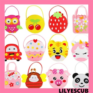 Lilyescub กระเป๋าผ้า ลายการ์ตูน แฮนด์เมด DIY สําหรับใส่ของเล่น ของขวัญ