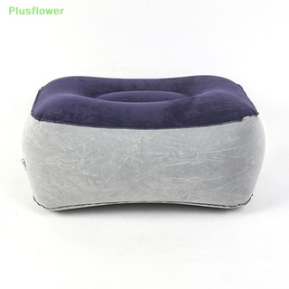 (Plusflower) หมอนพักเท้า PVC แบบเป่าลม พับได้ สําหรับบ้าน ออฟฟิศ