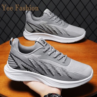 YEE Fashion รองเท้าผ้าใบผู้ชาย รองเท้าลำลองผู้ชาย รองเท้าผ้าใบแฟชั่น สไตล์เกาหลี กีฬากลางแจ้ง ทำงานรองเท้าลำลอง XYD2390VSN 37Z230912