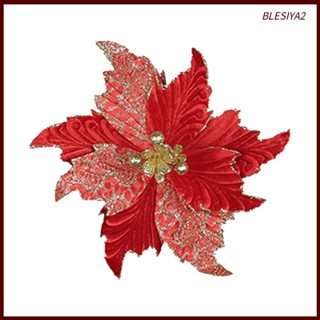 [Blesiya2] ดอกไม้ประดิษฐ์ Poinsettia เครื่องประดับ สําหรับตกแต่งต้นคริสต์มาส