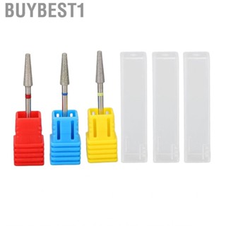 Buybest1 3x Nail Drill Bits Russian Style Front Grinding Head For Polishing And