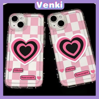 VENKI - เข้ากันได้สำหรับ เคสไอโฟน เคสไอโฟน11 เคส iphone 11 TPU ถุงลมนิรภัยเคสโทรศัพท์กันกระแทกป้องกันกล้องไล่โทนสีหัวใจสีชมพูเข้ากันได้กับ iPhone 15 14 13 PRO MAX iPhone 12 PRO MAX XR XS 7 8 PLUS