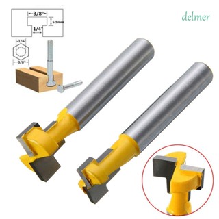 Delmer ดอกสว่านเราเตอร์ ช่องตัว T สําหรับงานไม้ DIY