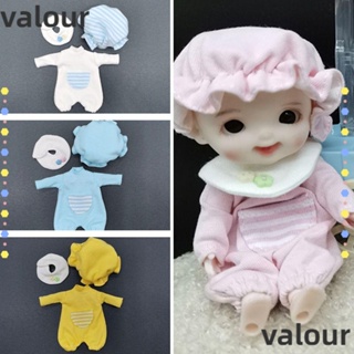 Valour ชุดนอนเสื้อผ้าน่ารัก ลายทาง สําหรับตุ๊กตา 1/12BJD