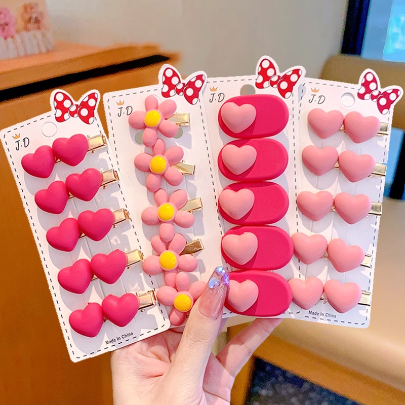 5-20 ชิ้น ชุดกิ๊บติดผม สําหรับเด็ก แฟชั่นเกาหลี ดอกไม้น่ารัก รัก เด็กผู้หญิง กิ๊บติดผม ขนาดเล็ก มินิ เครื่องประดับผม