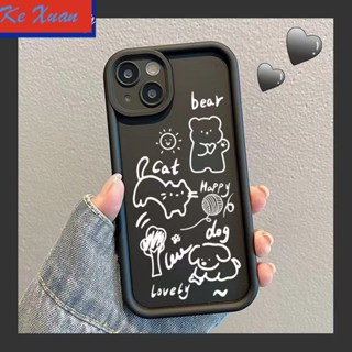 Wmiw เคสป้องกันโทรศัพท์มือถือ แบบนิ่ม ลายหมี และกระต่าย สําหรับ Apple Iphone 11 13 xr 15 1412